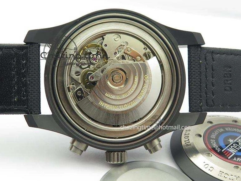 MIROTIME 0412 EasyCare Pilot Chrono IW388001 Real Ceramic ZF 1:1 Best Edition On Black Nylon Strap A 7279